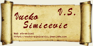 Vučko Simićević vizit kartica